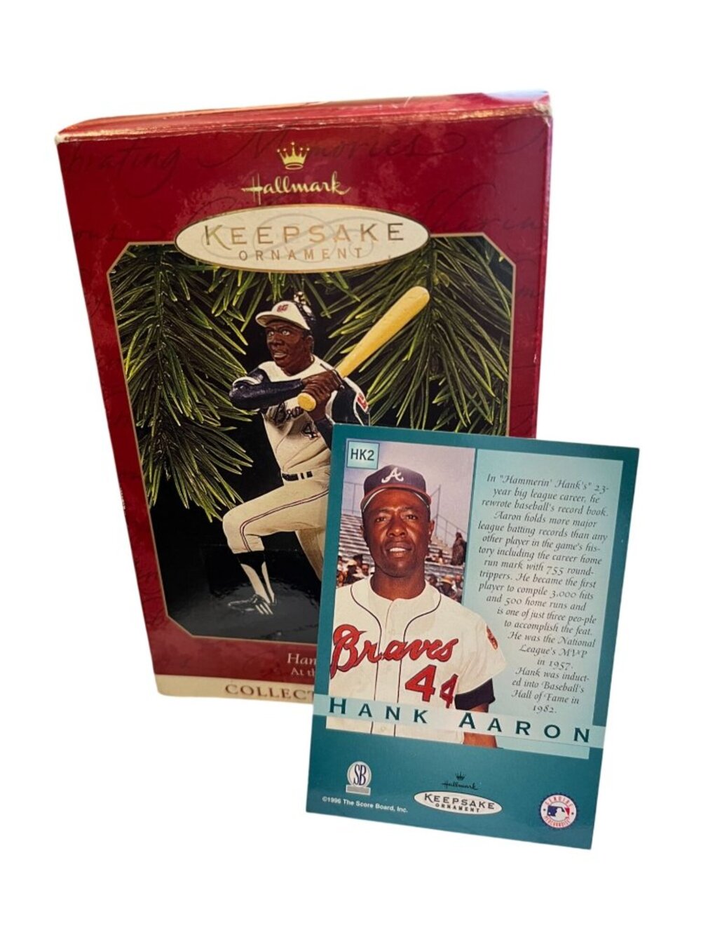 Hallmark Keepsake Hank Aaron Buppa 44 Ornament QXL6152 Baseball Braves